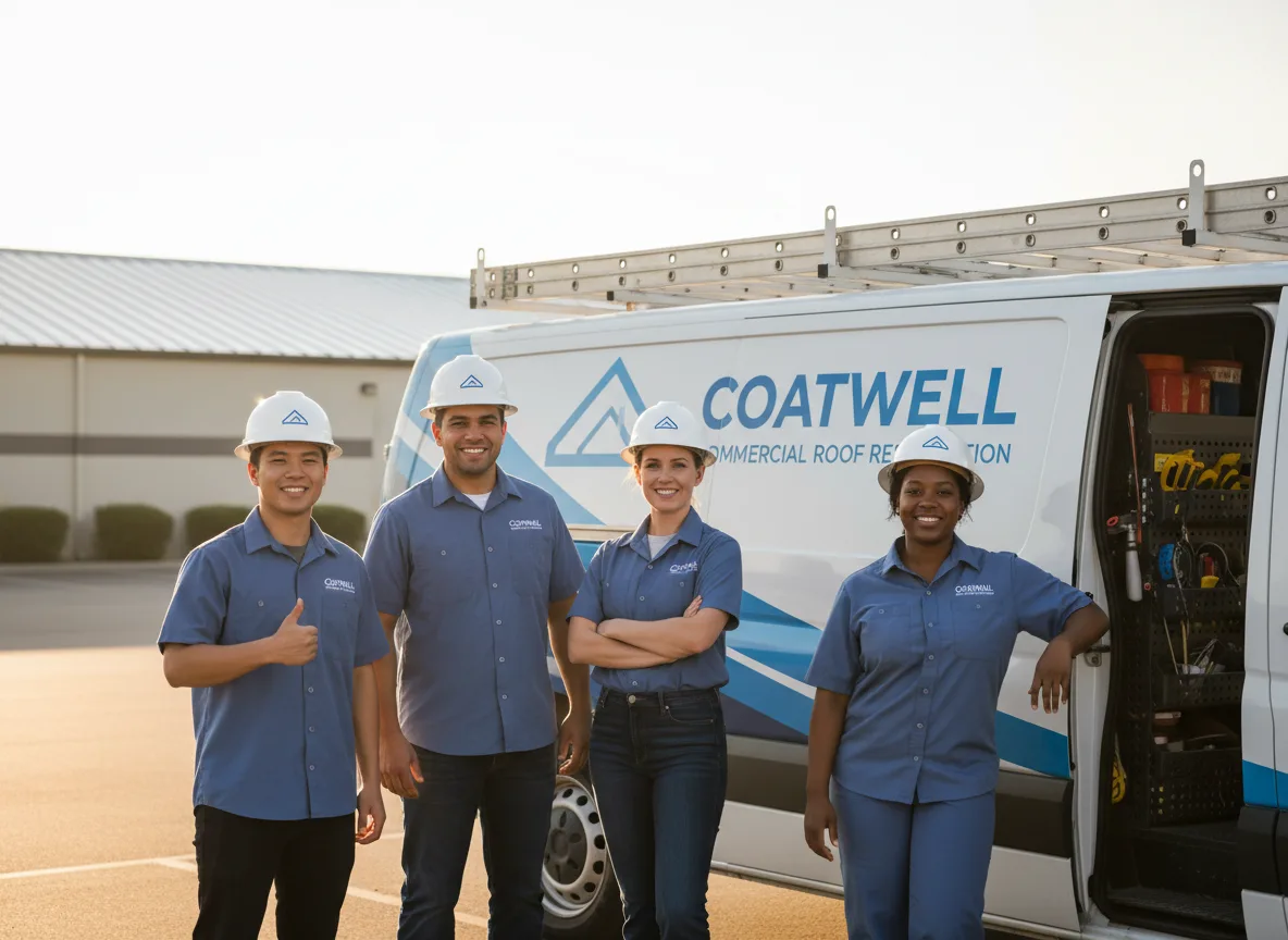 Commercial roof coating company in Oakford, IL